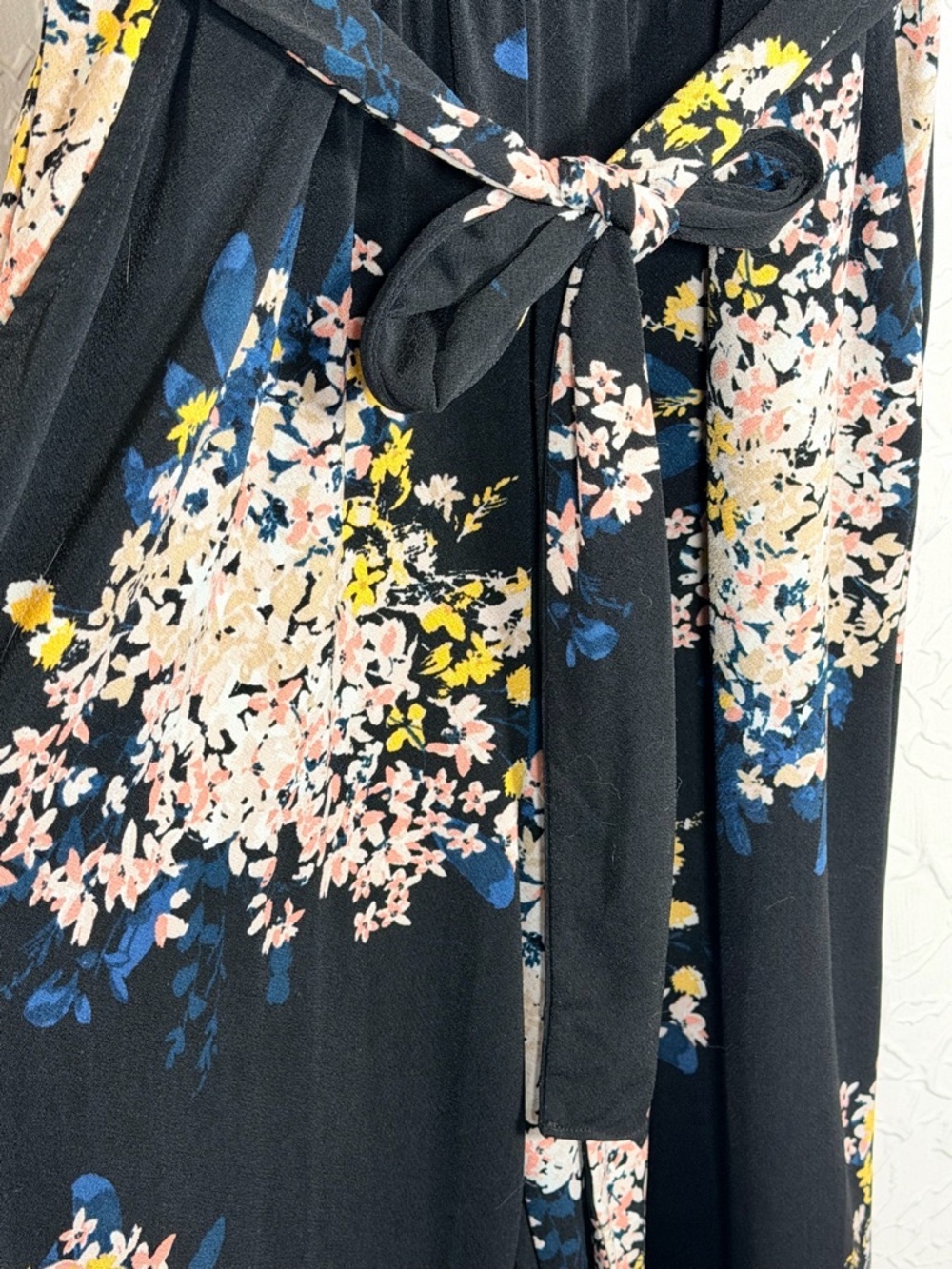 Maurice’s Black Floral Sweetheart Tank Jumpsuit Sz S - Picture 7 of 14